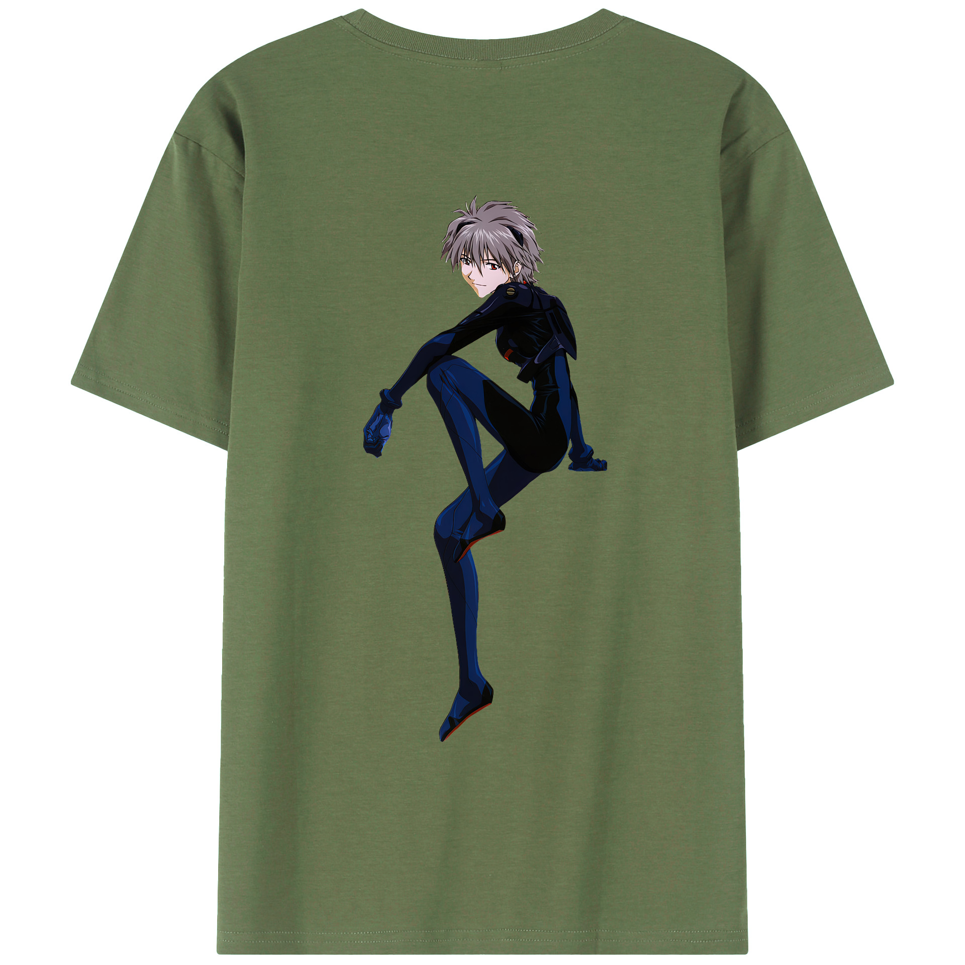 （画像用） EVA 新世紀エヴァンゲリオン 綿100％ メンズ半袖Tシャツ（バックプリント） 通気性